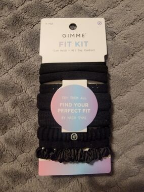 Fit Kit Black Hair Tie Set